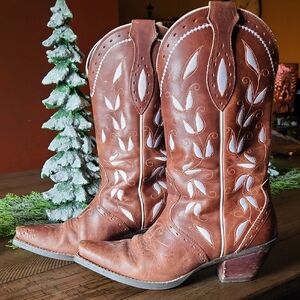 Ariat Brown Leather Heeled Boots